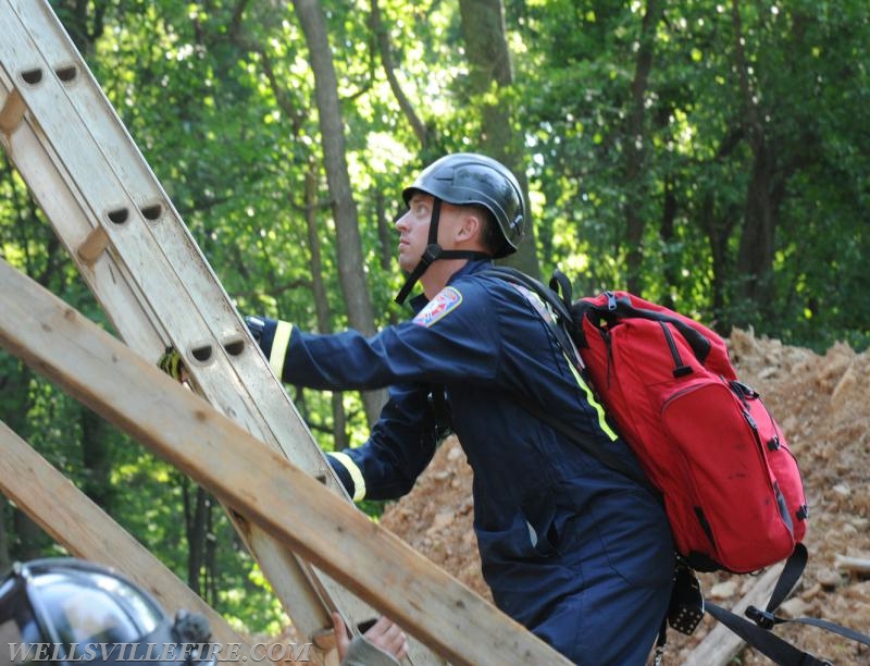 7/21/17 Friday:  Waste water tank rescue at Ski Roundtop.  photos by curt werner