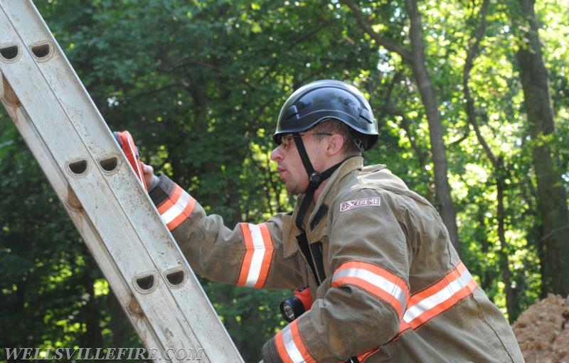 7/21/17 Friday:  Waste water tank rescue at Ski Roundtop.  photos by curt werner