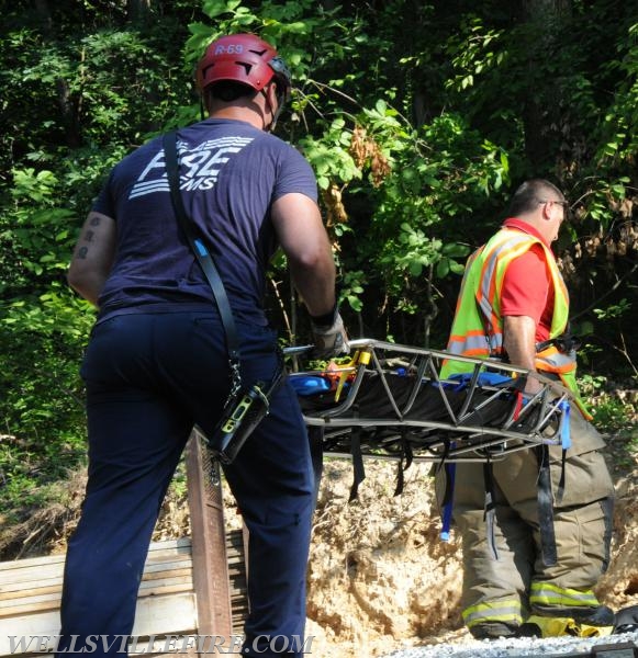 7/21/17 Friday:  Waste water tank rescue at Ski Roundtop.  photos by curt werner