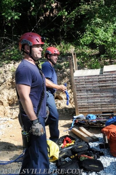 7/21/17 Friday:  Waste water tank rescue at Ski Roundtop.  photos by curt werner