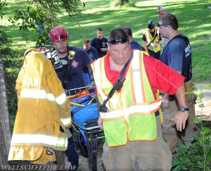 7/21/17 Friday:  Waste water tank rescue at Ski Roundtop.  photos by curt werner