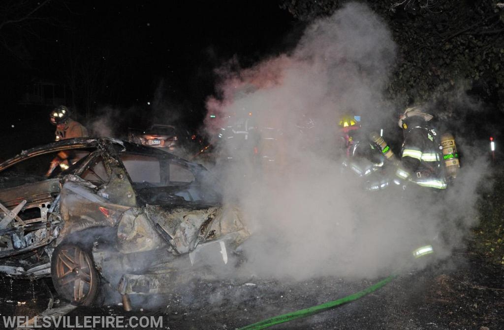 On Thursday, November 1, a three vehicle accident occurred in the six hundred block of Old York Road, Warrington Township.  One of the vehicles caught fire after impact.  Wellsville Fire Company quick response  put out the fire.  Fire police, EMS and Pa. State Police were also on the scene.  Injured were taken to local hospital. photos by curt werner
