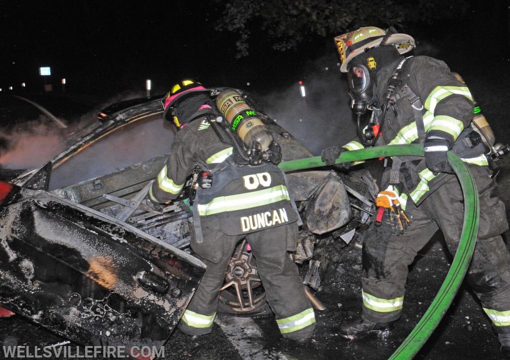 On Thursday, November 1, a three vehicle accident occurred in the six hundred block of Old York Road, Warrington Township.  One of the vehicles caught fire after impact.  Wellsville Fire Company quick response  put out the fire.  Fire police, EMS and Pa. State Police were also on the scene.  Injured were taken to local hospital. photos by curt werner
