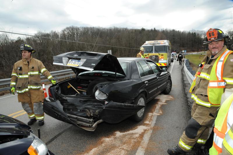 1/10/16 - 2 Vehicle MVA no injuries on Rosstown Rd Warrington Twp.  Sunny conditions.  photos by curt werner 