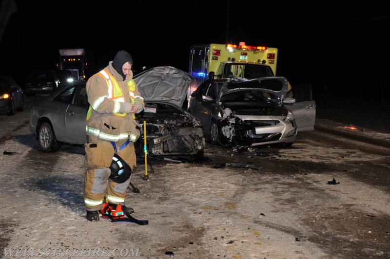 1/4/18 three vehicle crash on Rossville Road due to slippery roads.  photo by curt werner