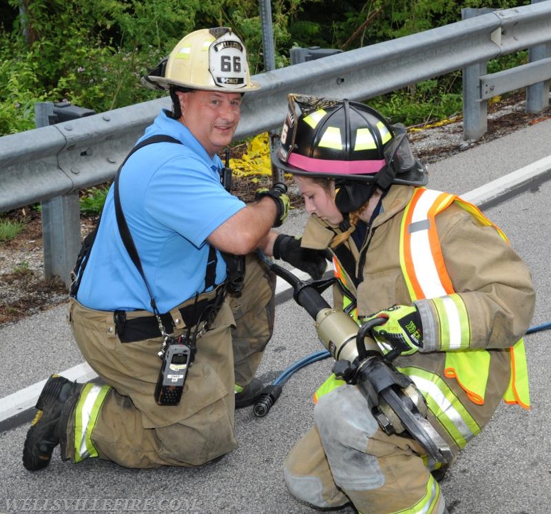 Tuesday, June 27, roll over entrapment on Rosstown Road.  photos by curt werner