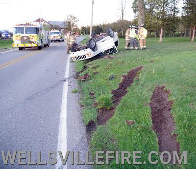 May 4, rollover on Wellsville Road, Washington Township. No injuries.  photos by curt werner