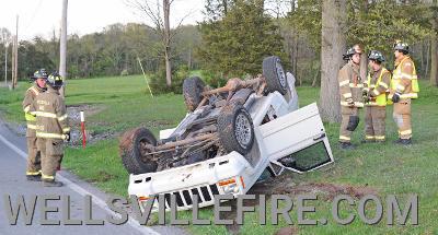 May 4, rollover on Wellsville Road, Washington Township. No injuries.  photos by curt werner
