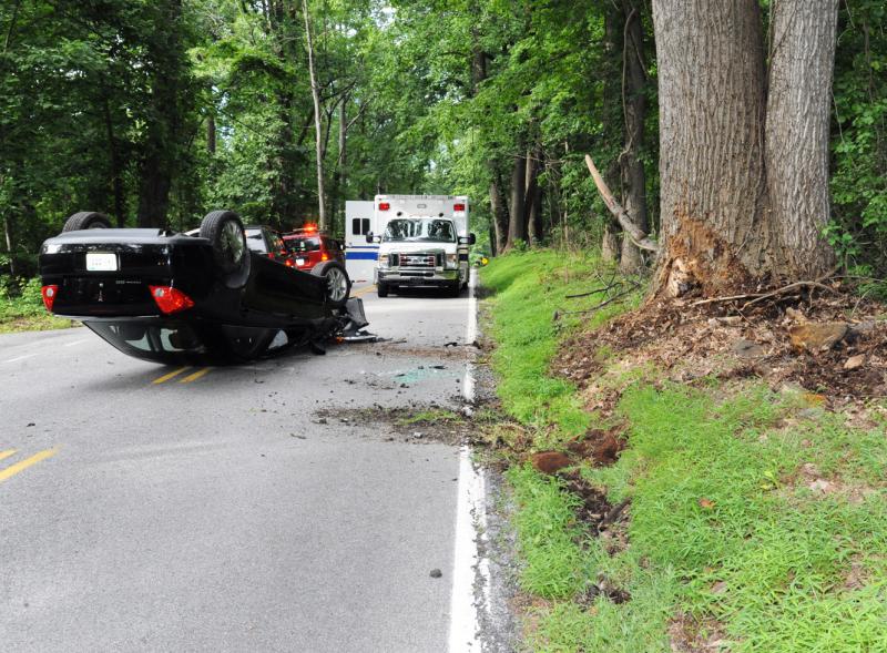 Car rollover on Pinetown Road, Wednesday, June 24, 2015.  Photos by Curt Werner