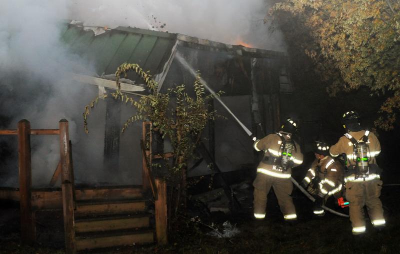 Fire at Bentz Mill Road on 10/21/14.  Photos by Curt Werner