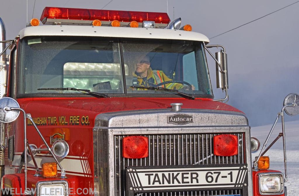 On Wednesday, January 8, 2020, a garage fire in the eight hundred block of Wellsville Road, Washington Township.  photos by curt werner