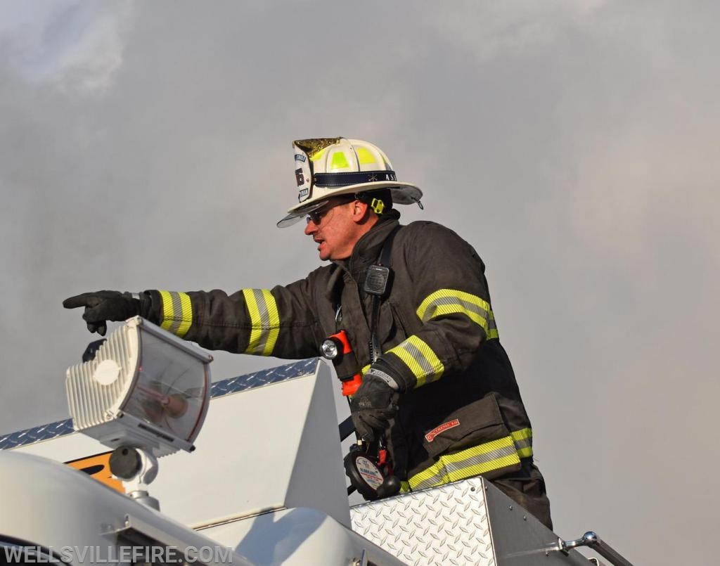 On Wednesday, January 8, 2020, a garage fire in the eight hundred block of Wellsville Road, Washington Township.  photos by curt werner