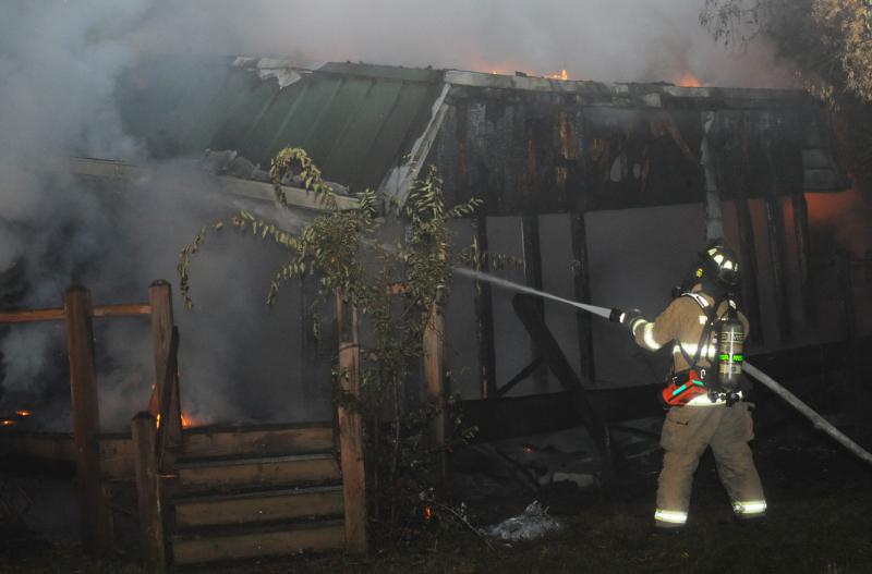 Fire at Bentz Mill Road on 10/21/14.  Photos by Curt Werner