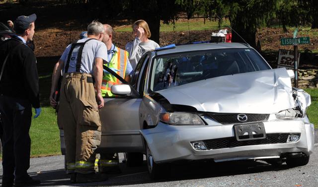 Crash on Old York and Lisburn Road on Oct. 12.  Photo by Curt Werner