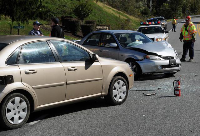 Crash on Old York and Lisburn Road on Oct. 12.  Photo by Curt Werner