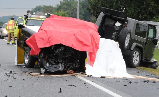 Head on collision.  Old York Road