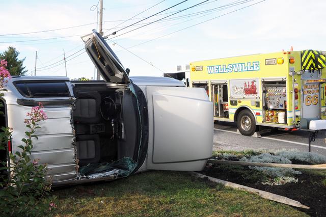 Wreck on 9400 block on Carlisle Road on Tuesday, Oct. 8.  photos by Curt Werner 