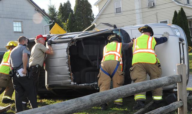 Wreck on 9400 block on Carlisle Road on Tuesday, Oct. 8.  photos by Curt Werner 