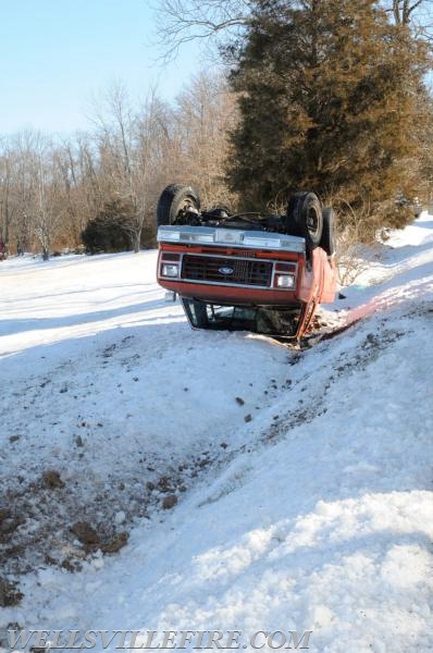 2/5/18 vehicle roll over on 9000 block of Carlisle Road, Warrington Township.  photo by curt werner