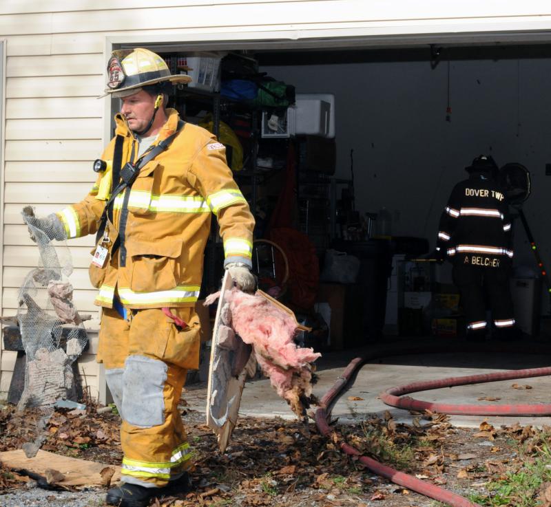 Fire on Zeigler Road, may have been caused by fire place.  Quick response by fire company saved home.  photo by curt werner