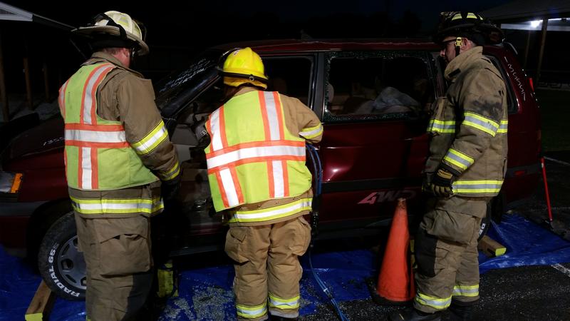 Vehicle extrication training.  Photo by J. Albert