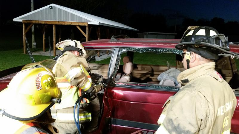 Vehicle extrication training.  Photo by J. Albert