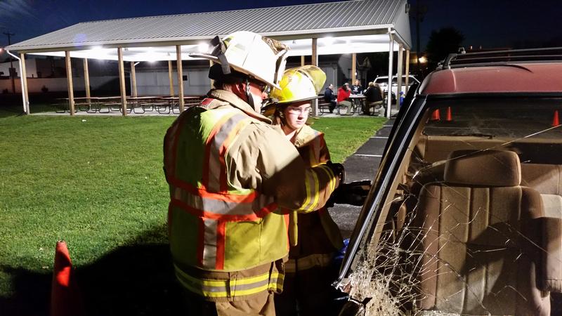 Vehicle extrication training.  Photo by J. Albert