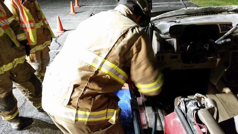 Vehicle extrication training.  Photo by J. Albert