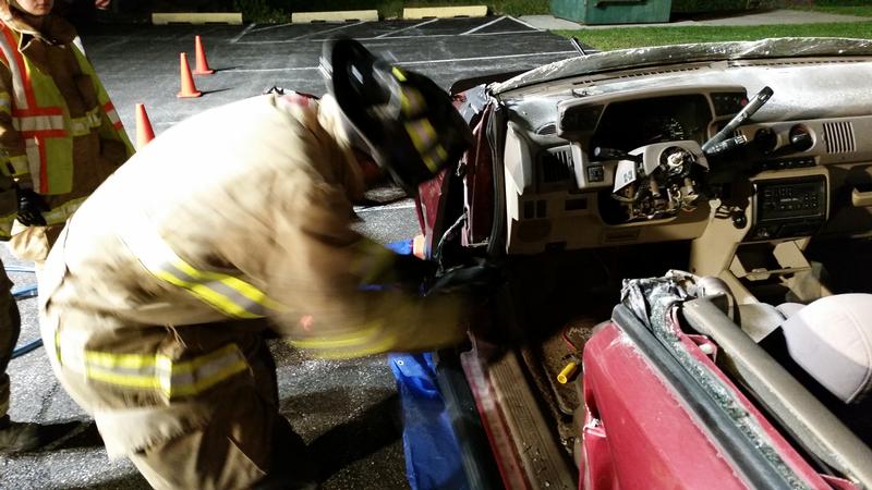 Vehicle extrication training.  Photo by J. Albert