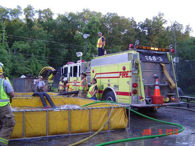 Tanker Shuttle (Water Supply) Training @ Ski Roundtop - Photo by Stacy Shank