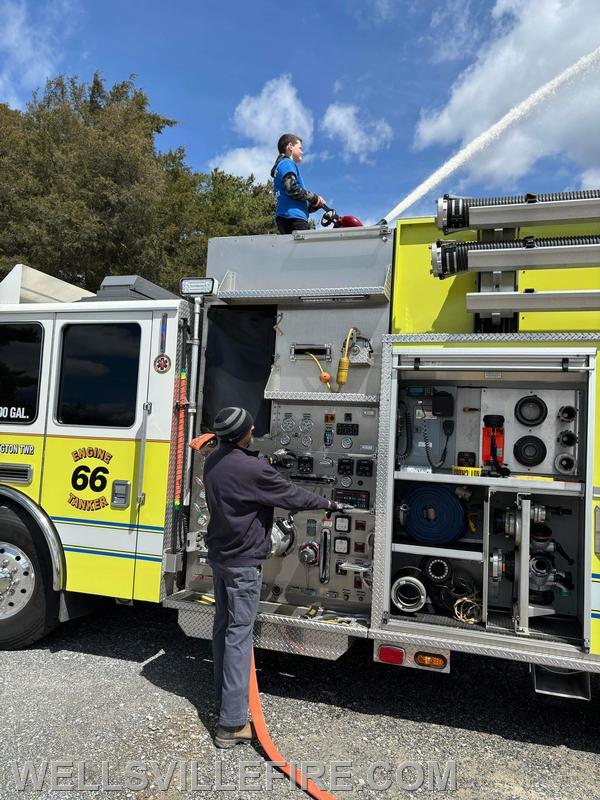 4/13/24 - Pump training at Pinchot. Getting the next generation excited about being a firefighter. Photo by Andrew Hood.