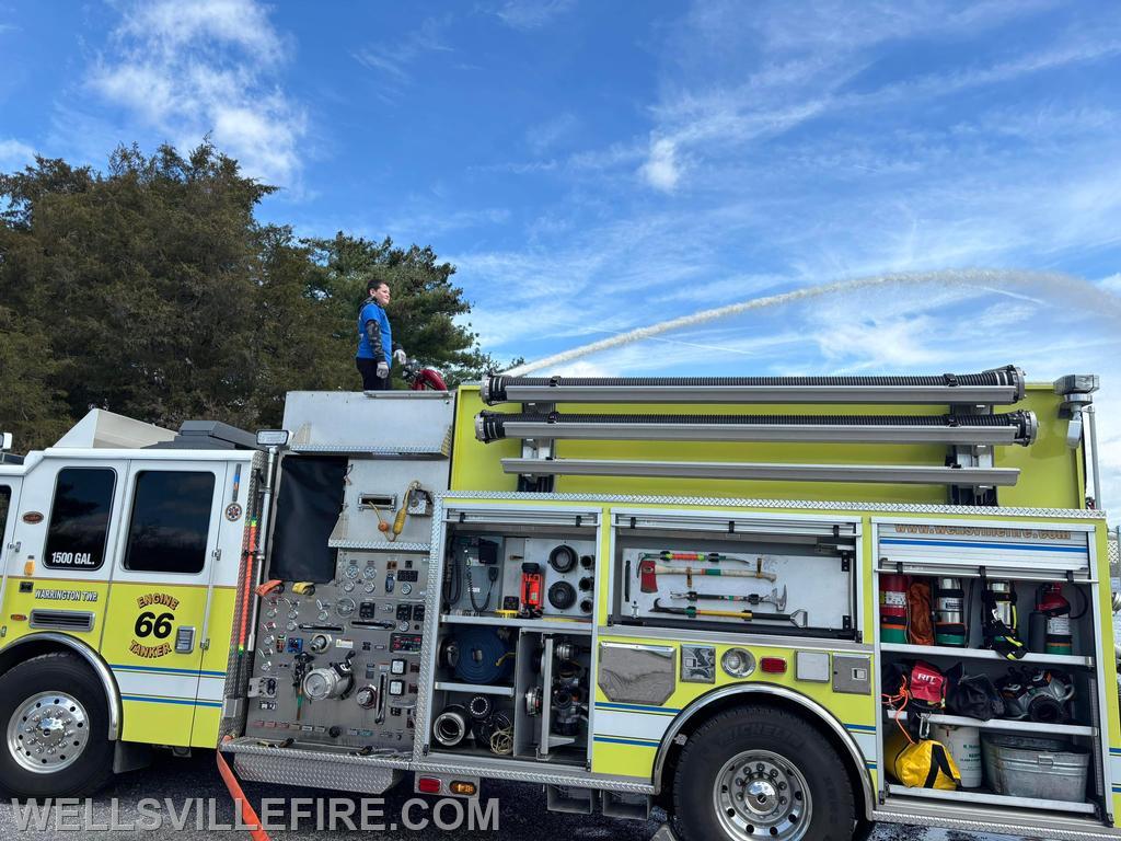 4/13/24 - Pump training at Pinchot. Getting the next generation excited about being a firefighter. Photo by Andrew Hood.