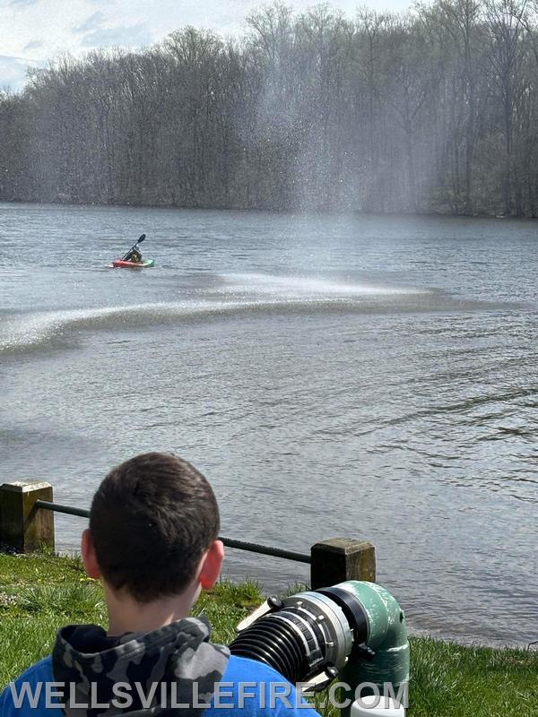 4/13/24 - Pump training at Pinchot. Getting the next generation excited about being a firefighter. Photo by Andrew Hood.