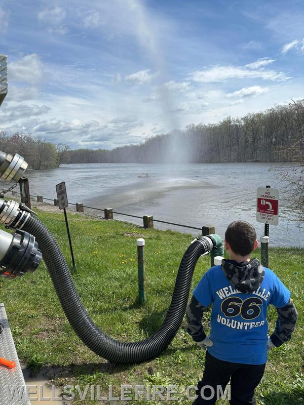 4/13/24 - Pump training at Pinchot. Getting the next generation excited about being a firefighter. Photo by Andrew Hood.