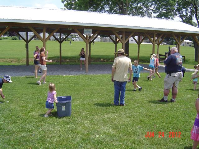 Getting ready for the water ballon toss at Annual Appreciation Picnic-Photo by Stacy Shank