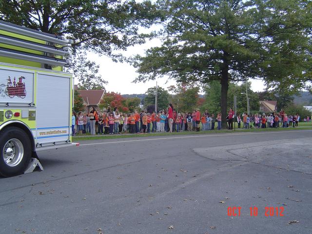 Fire Drill @ Wellsville Elementary for Fire Prevention Week 2012 - Photo by Stacy Shank