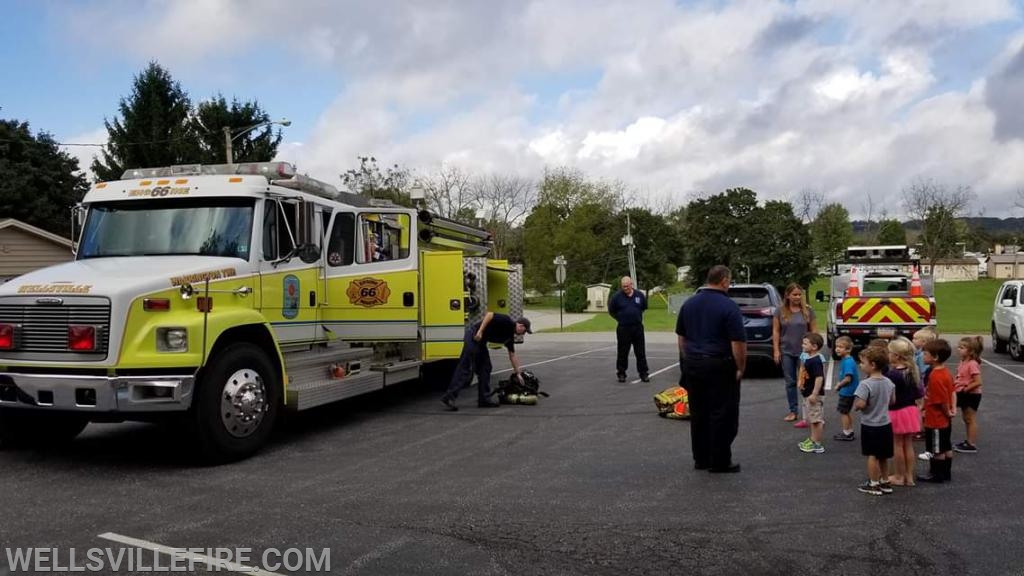 Fire Prevention at Wellsville Elementary School  and local daycare's - 10/10/18