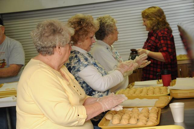 First Monday in making Easter Eggs.  photos by Curt Werner.