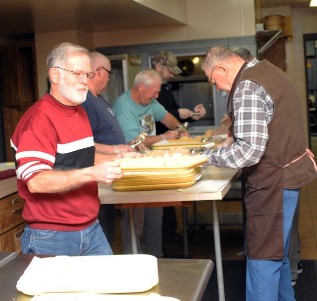 First Monday in making Easter Eggs.  photos by Curt Werner.