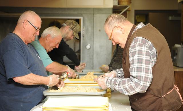 First Monday in making Easter Eggs.  photos by Curt Werner.