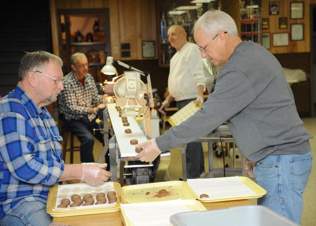 First Monday in making Easter Eggs.  photos by Curt Werner.