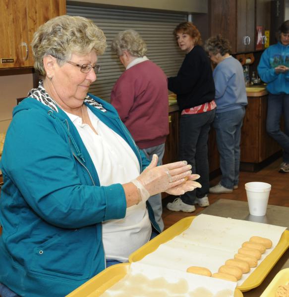 Making peanut butter Easter Eggs on Monday, March 9.