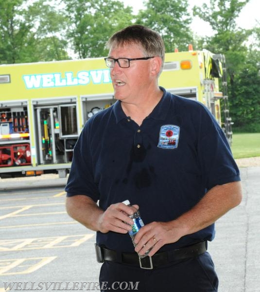 Wellsville Fire Company visits elementary school on Friday, May 27.

